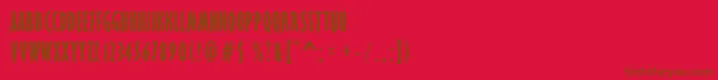 Police Load – polices brunes sur fond rouge