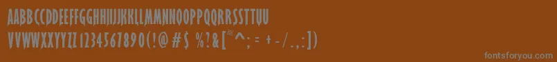 Czcionka Load – szare czcionki na brązowym tle