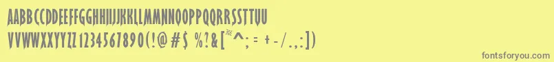 フォントLoad – 黄色の背景に灰色の文字