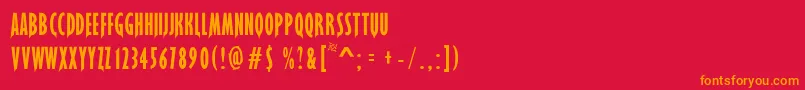 フォントLoad – 赤い背景にオレンジの文字