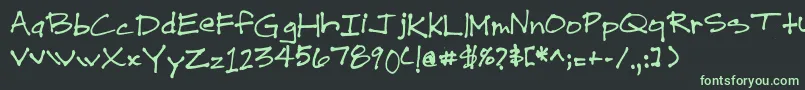 More about DrewHand1 Font DrewHand1 Font – Green Fonts on Black Background