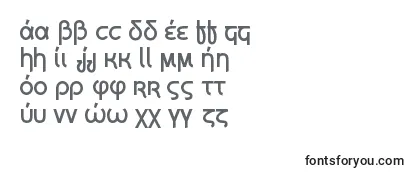 Überblick über die Schriftart Grec