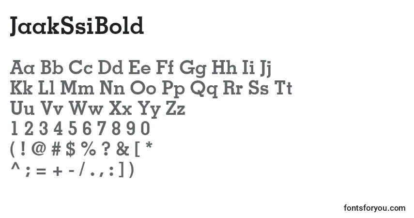 Schriftart JaakSsiBold – Alphabet, Zahlen, spezielle Symbole