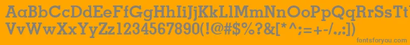 JaakSsiBold Font – Gray Fonts on Orange Background