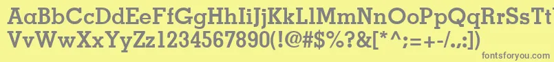 JaakSsiBold Font – Gray Fonts on Yellow Background