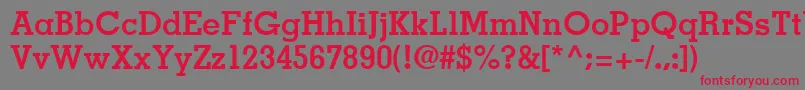 JaakSsiBold Font – Red Fonts on Gray Background