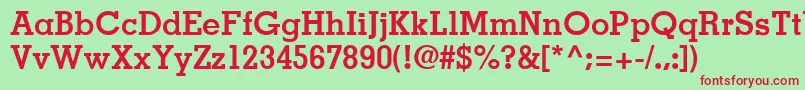 JaakSsiBold Font – Red Fonts on Green Background