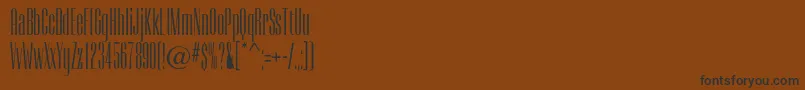 Czcionka Camertoncc – czarne czcionki na brązowym tle