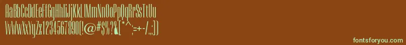 Czcionka Camertoncc – zielone czcionki na brązowym tle