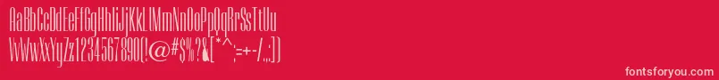 Camertoncc Font – Pink Fonts on Red Background