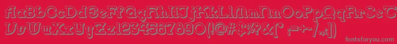 Vlaanderenshadownf Font – Gray Fonts on Red Background
