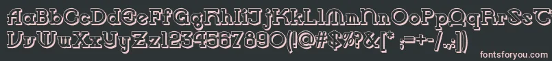 Vlaanderenshadownf Font – Pink Fonts on Black Background