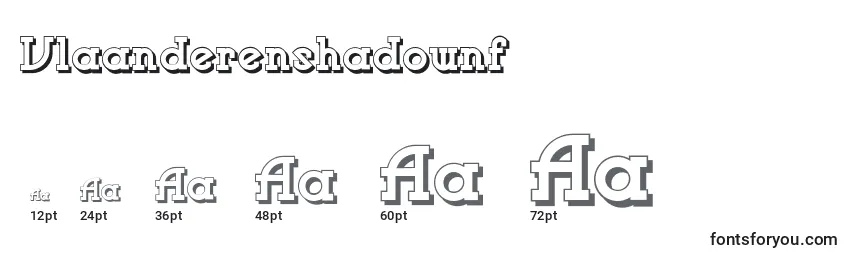 Размеры шрифта Vlaanderenshadownf