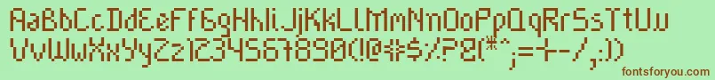 Cayetano Font – Brown Fonts on Green Background