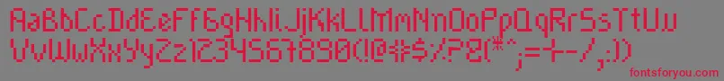 Cayetano Font – Red Fonts on Gray Background