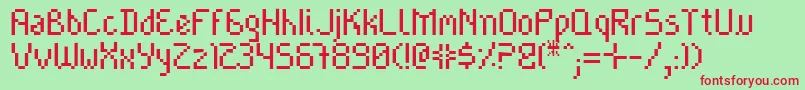 Cayetano Font – Red Fonts on Green Background