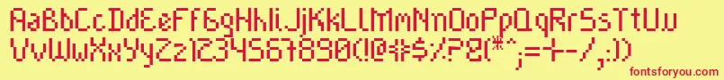 Cayetano Font – Red Fonts on Yellow Background