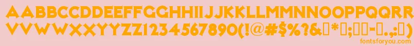 Notmarykate Font – Orange Fonts on Pink Background