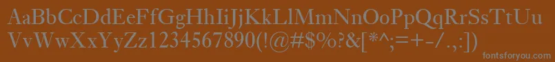 EhrhardtMt Font – Gray Fonts on Brown Background