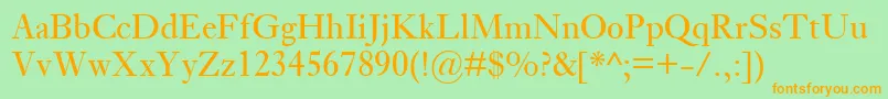 EhrhardtMt Font – Orange Fonts on Green Background