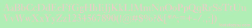 EhrhardtMt Font – Pink Fonts on Green Background