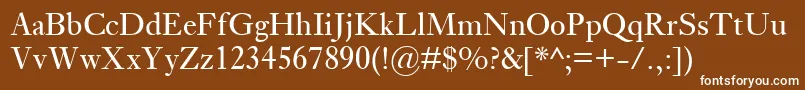 EhrhardtMt Font – White Fonts on Brown Background
