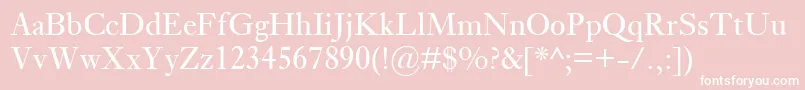 EhrhardtMt Font – White Fonts on Pink Background