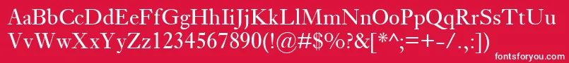 EhrhardtMt Font – White Fonts on Red Background
