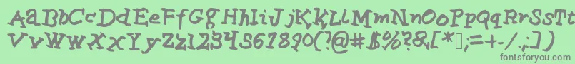 フォントLifeisgood1 – 緑の背景に灰色の文字