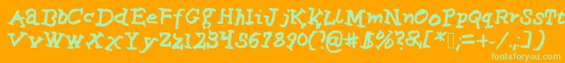 Lifeisgood1 Font – Green Fonts on Orange Background