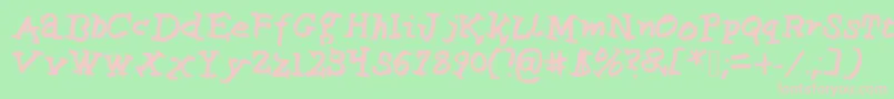 Lifeisgood1 Font – Pink Fonts on Green Background