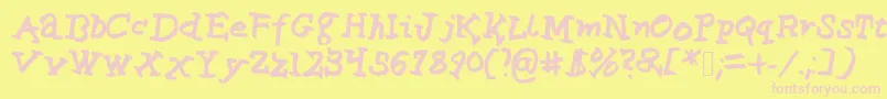 Lifeisgood1 Font – Pink Fonts on Yellow Background