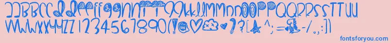 More about Imahaveyou Font Imahaveyou Font – Blue Fonts on Pink Background