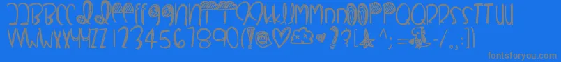 Imahaveyou Font – Gray Fonts on Blue Background