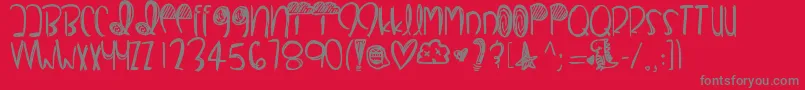Imahaveyou Font – Gray Fonts on Red Background