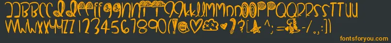 Imahaveyou Font – Orange Fonts on Black Background