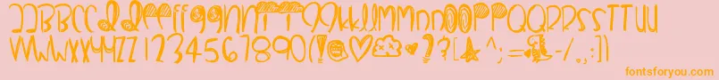 Imahaveyou Font – Orange Fonts on Pink Background