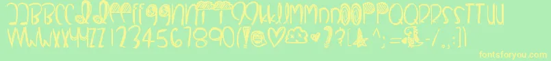 Imahaveyou Font – Yellow Fonts on Green Background
