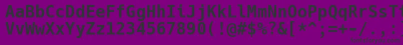 HackBold-Schriftart – Schwarze Schriften auf violettem Hintergrund