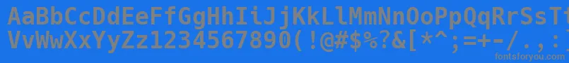 フォントHackBold – 青い背景に灰色の文字