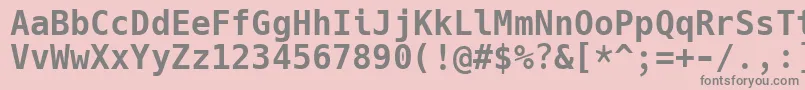 フォントHackBold – ピンクの背景に灰色の文字