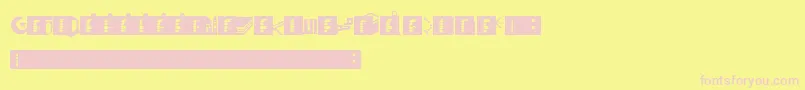 DbaMuslim Font – Pink Fonts on Yellow Background