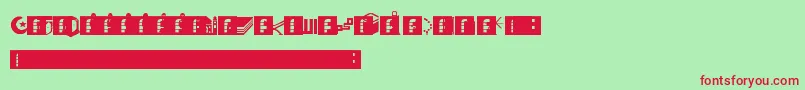 DbaMuslim Font – Red Fonts on Green Background