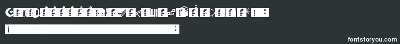 Шрифт DbaMuslim – белые шрифты на чёрном фоне