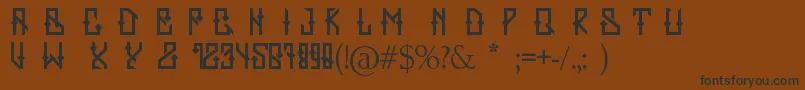 Zerb Font – Black Fonts on Brown Background