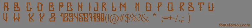 Zerb Font – Brown Fonts on Gray Background