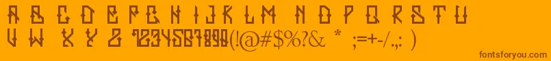 Zerb Font – Brown Fonts on Orange Background