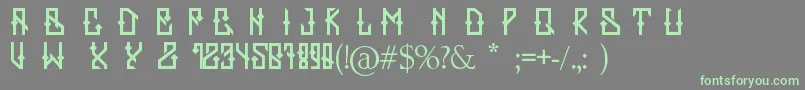 Zerb Font – Green Fonts on Gray Background