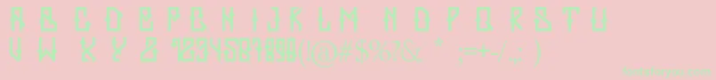 Zerb Font – Green Fonts on Pink Background