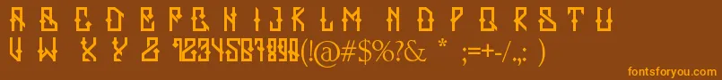 Zerb Font – Orange Fonts on Brown Background